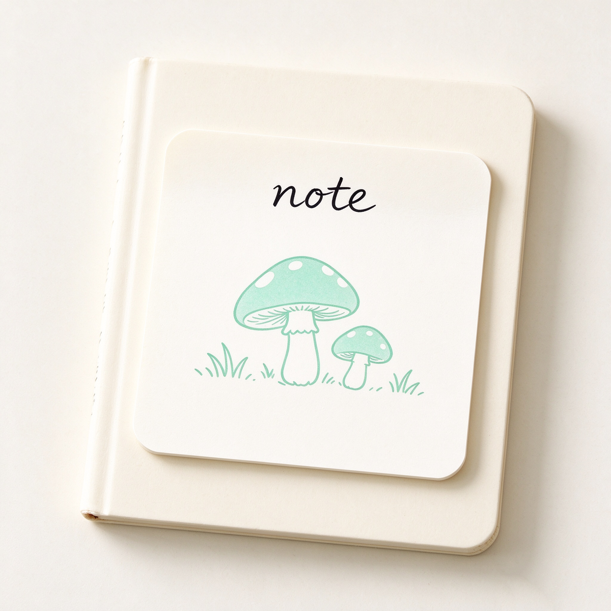 Cream Mushroom Coaster Set