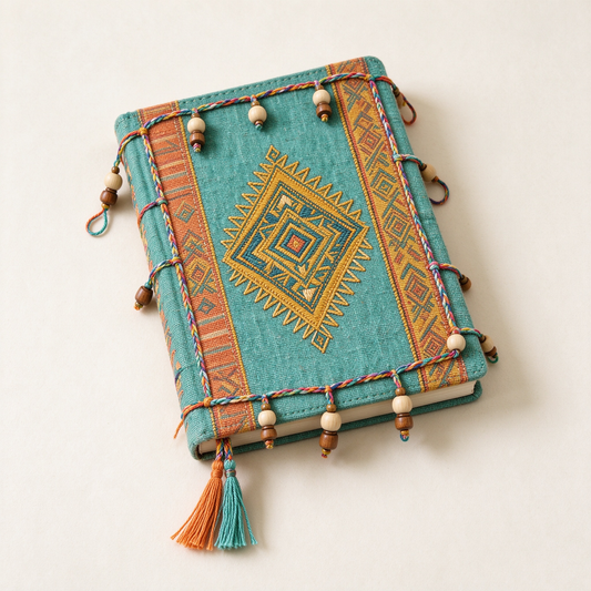 Teal Ethnic Pattern Notebook