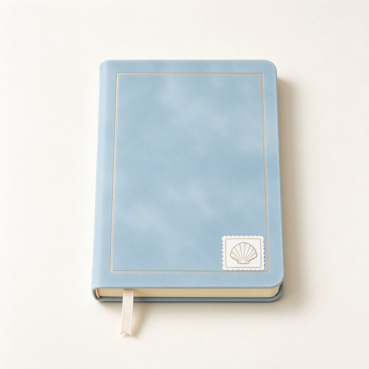 Light Blue Stamp Shell Notebook