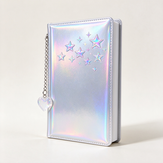 Iridescent Star Charm Notebook