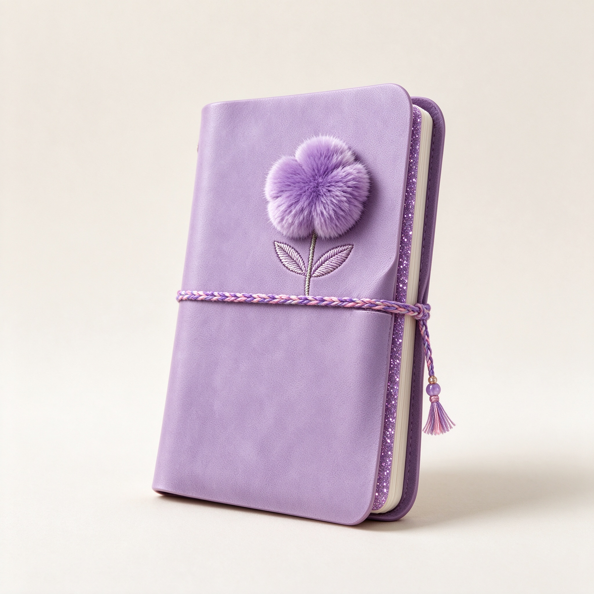 Purple Floral Fringe Journal