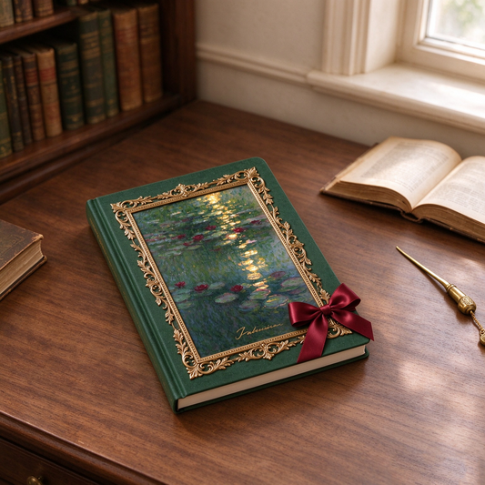 Green Monet Water Lily Notebook