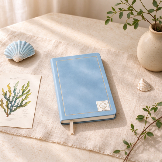 Light Blue Stamp Shell Notebook