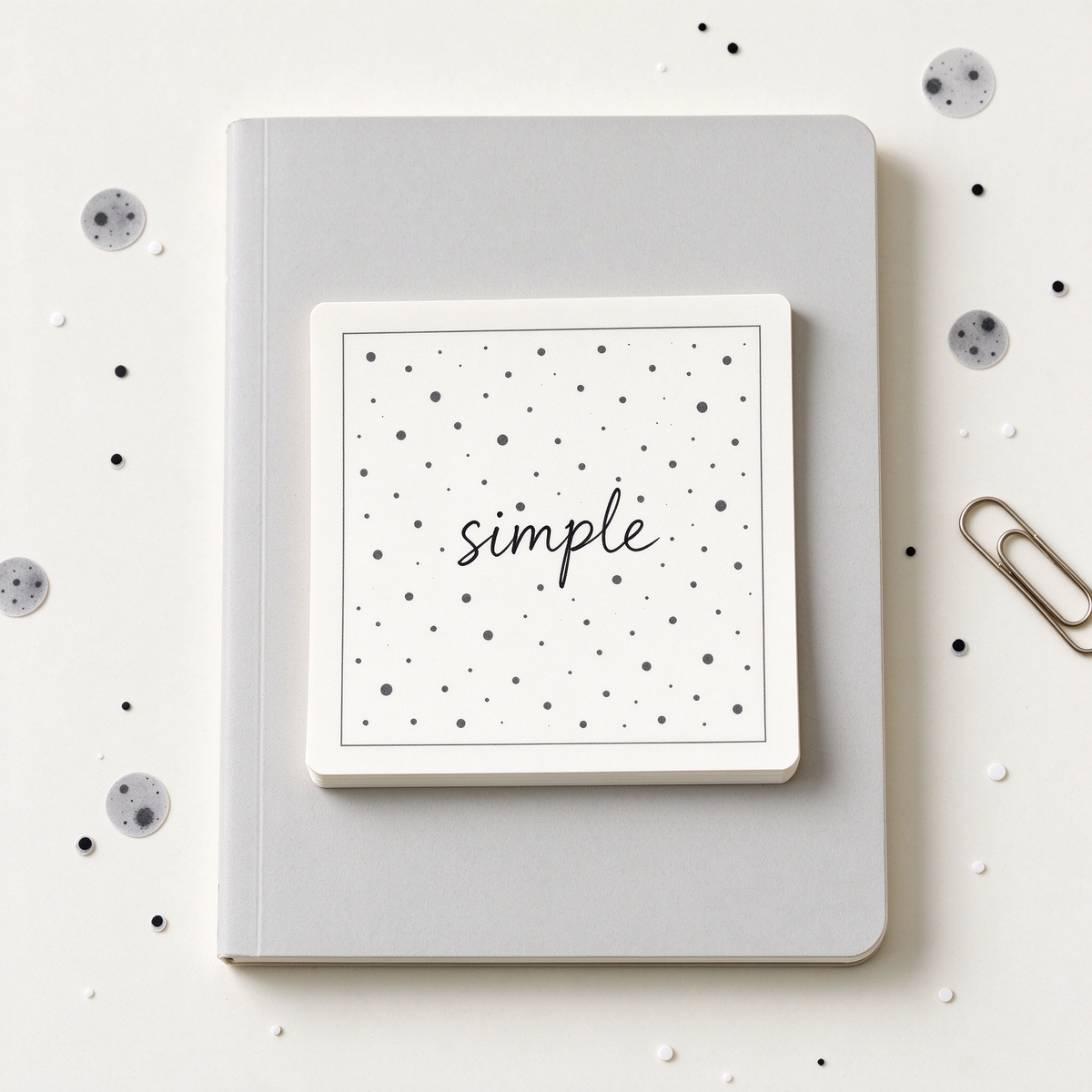 Cream Dot Card Sticky Notes