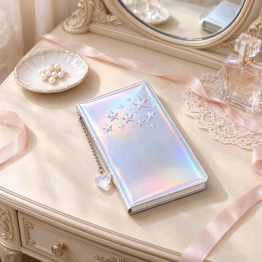 Iridescent Star Charm Notebook