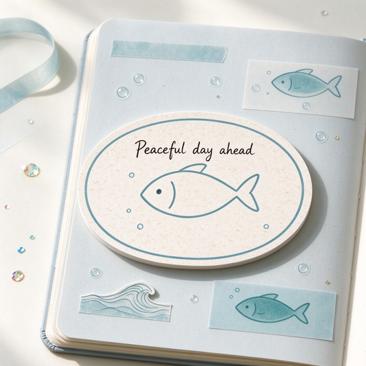 Cream Fish Bubble Notes