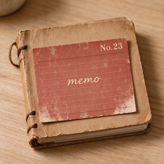 Vintage Red Lined Sticky Notes
