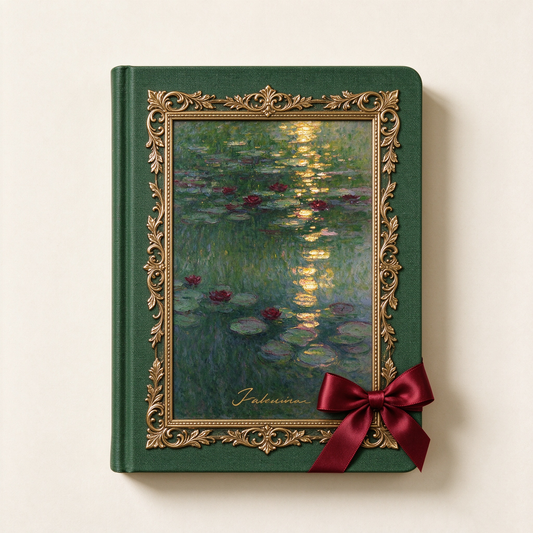 Green Monet Water Lily Notebook