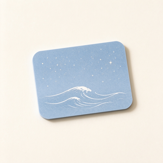 Light Blue Star Wave Coaster