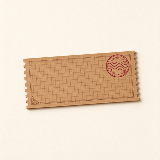 Kraft Vintage Ticket Sticky Notes