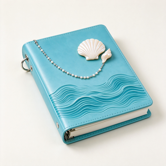 Lake Blue Shell Ring Notebook