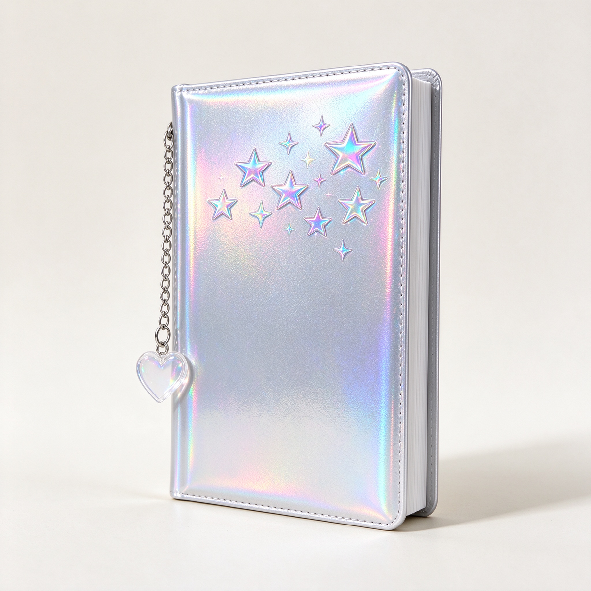 Iridescent Star Charm Notebook