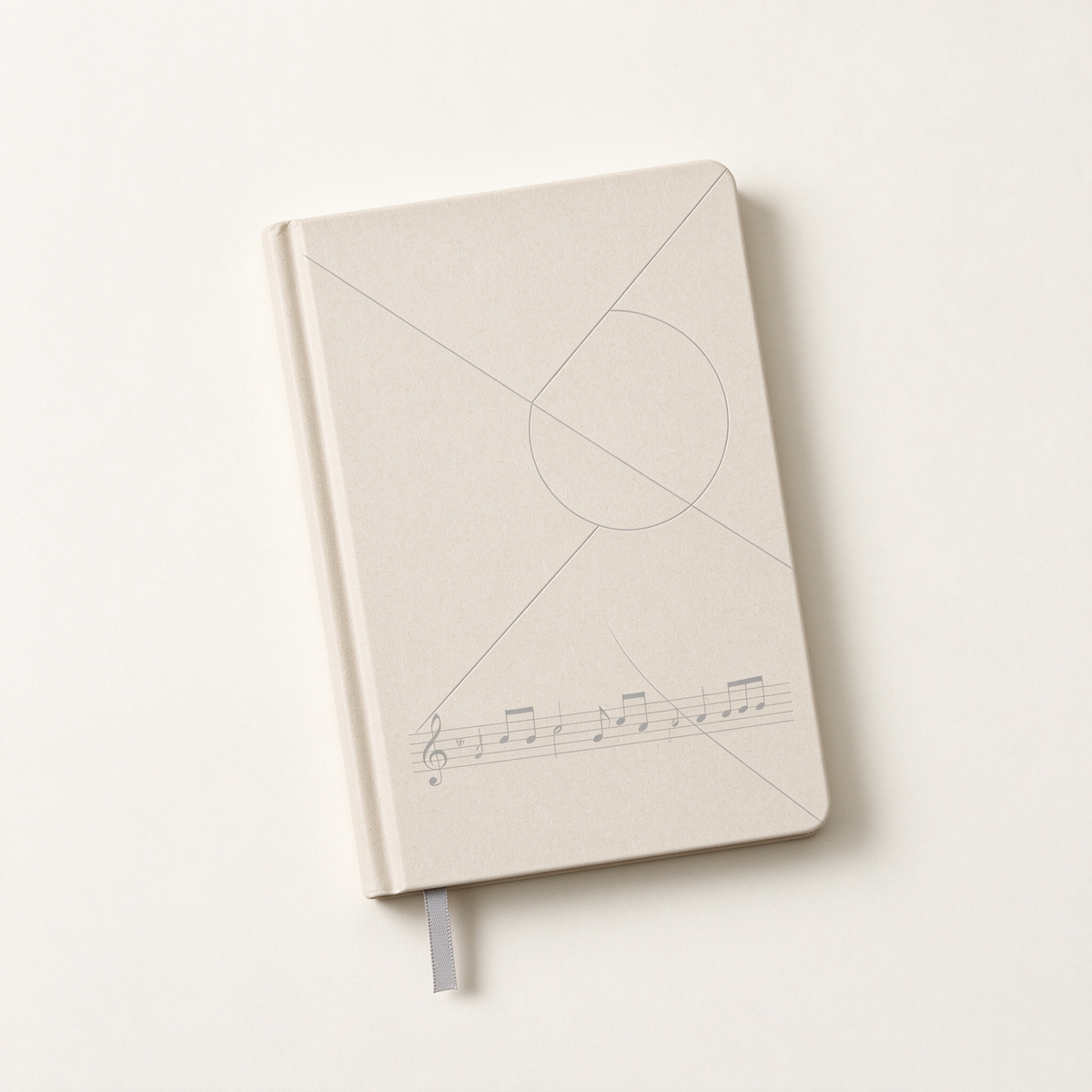 Cream Geometry Music Notebook